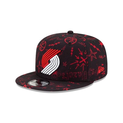 Sapca New Era Portland Trail Blazers NBA Doodle 9FIFTY Snapback - Negrii